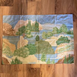 Vintage 1970's Marlborough Island Streams Single Pillowcase Mountain Trees Lake